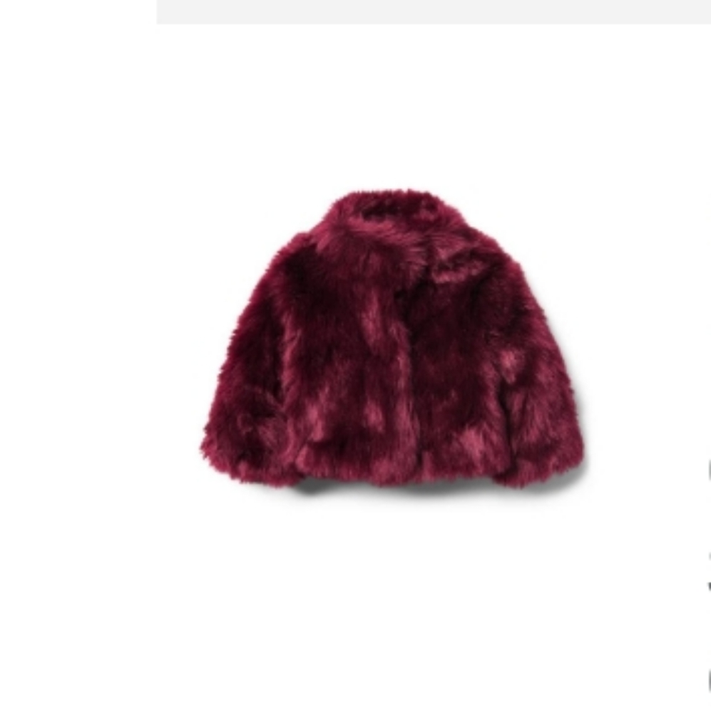Burgundy Faux Fur Jacket